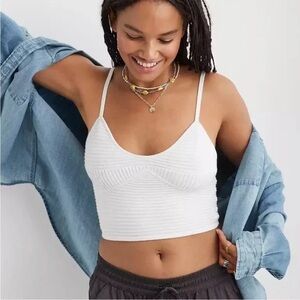 AERIE take charge sweater corset top